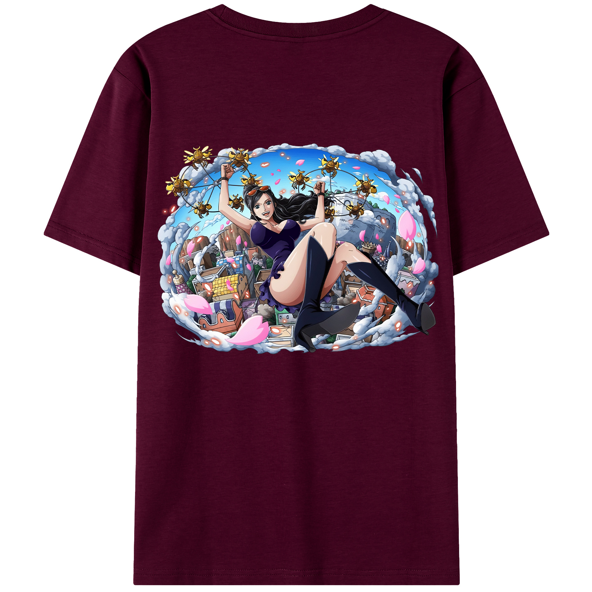 ワンピース ニコ・ロビン ONE PIECE Nico Robin レディース半袖Tシャツ(バックプリント)